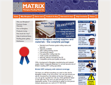 Tablet Screenshot of matrix-roofing.co.uk